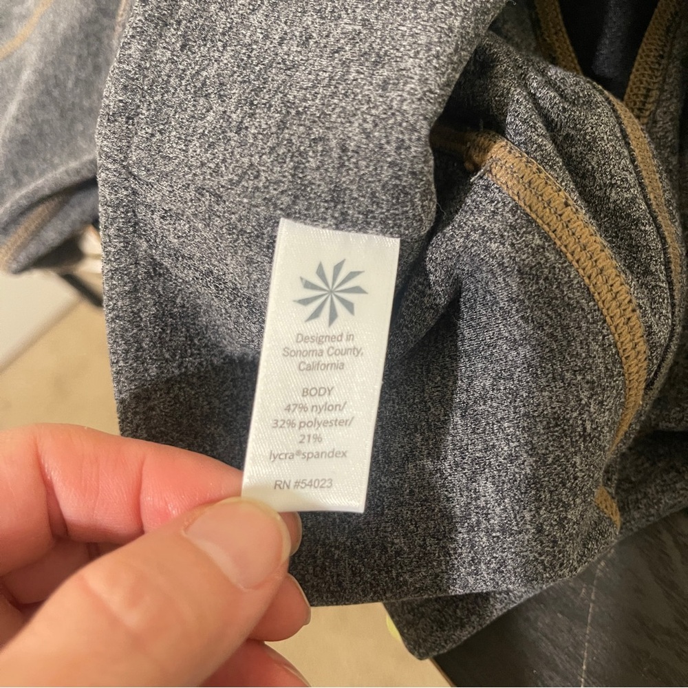 Athleta Charcoal and Brown Calf Length Leggings - Picture 6 of 9